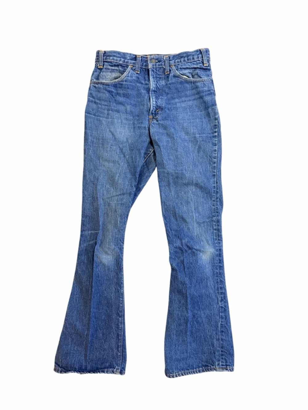Vintage Levi’s 646 Bell Bottom Jeans USA Made 30x30 Distressed Fade